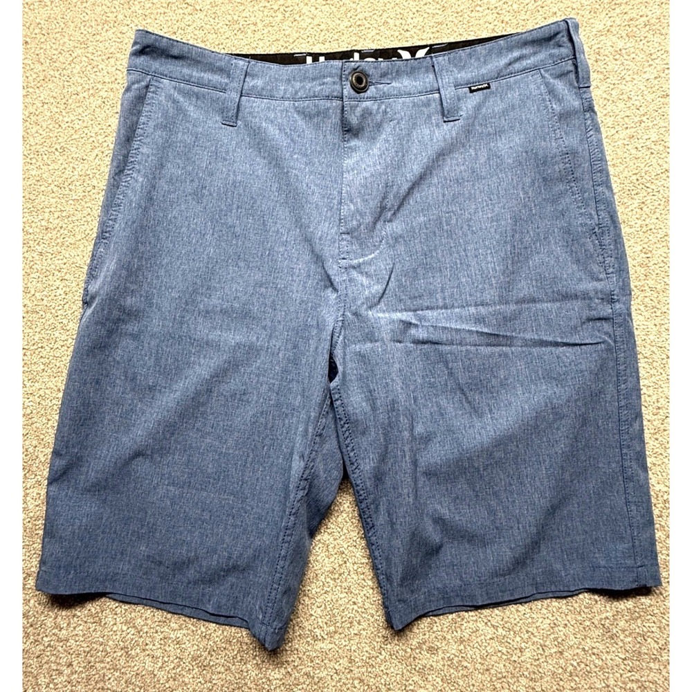 Hurley Phantom Board Shorts Blue Heathered Elastic Waist Mens 30‎